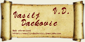 Vasilj Dačković vizit kartica